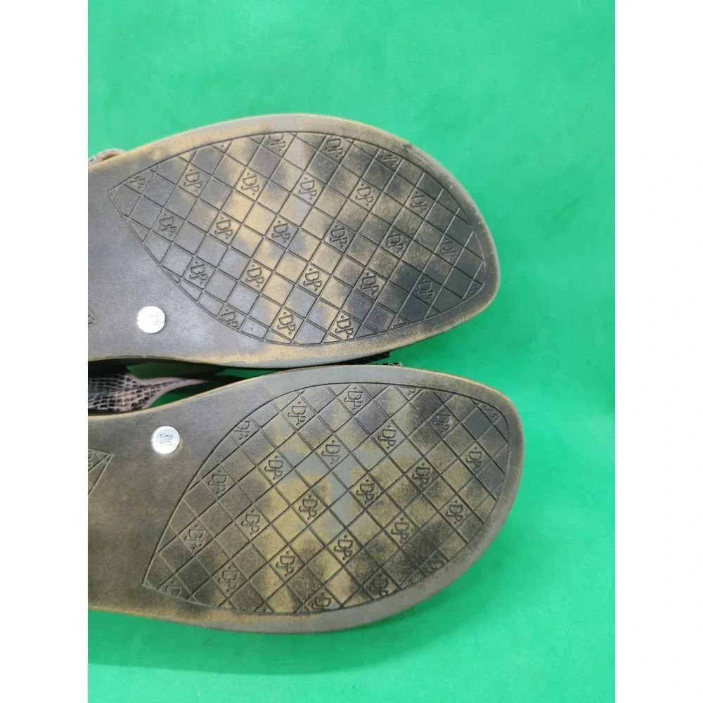 DONALD J PLINER Met Bronze Python FAINA Platform Cork Sandal Size 8.5 M
